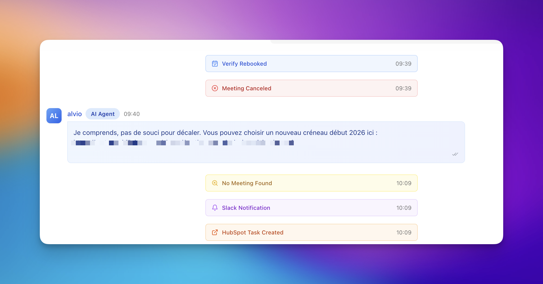 Événements de conversation